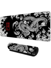 Tapis Souris Dragon N&B japonais XXL - PANDAGLOBE